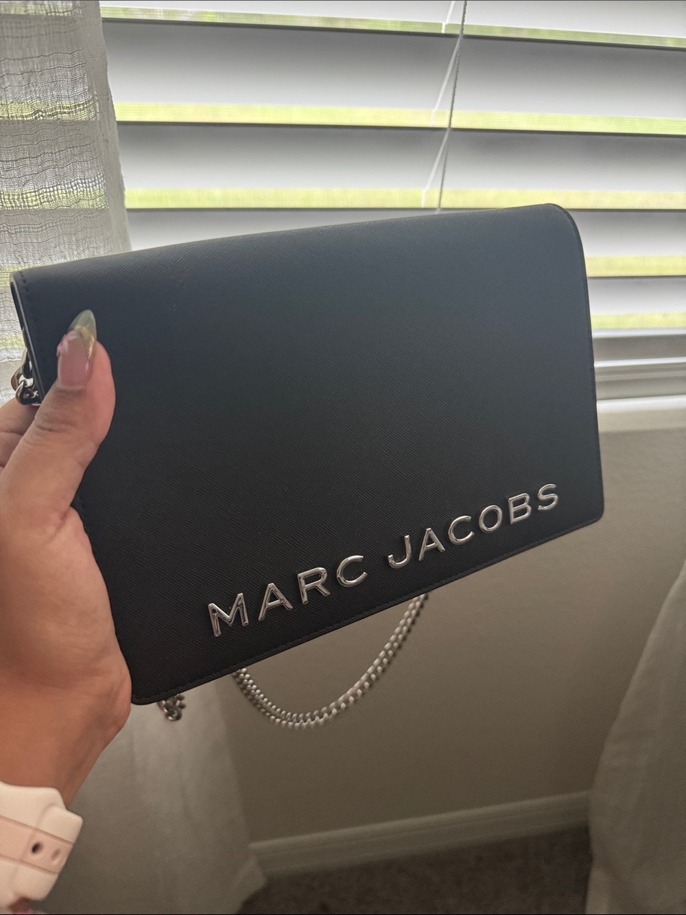 Marc Jacobs Black Crossbody Bag with Silver Logo